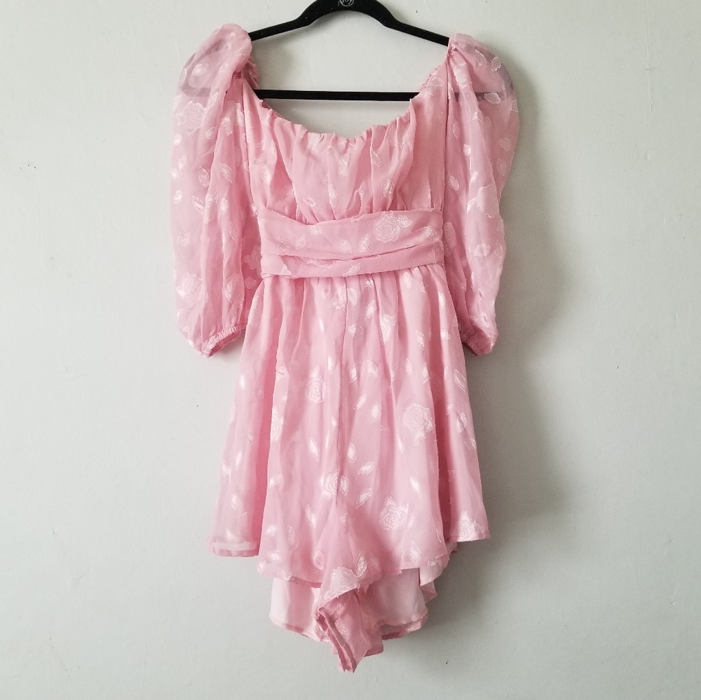 Lucy in the Sky Nora Puff Sleeve Floral Romper